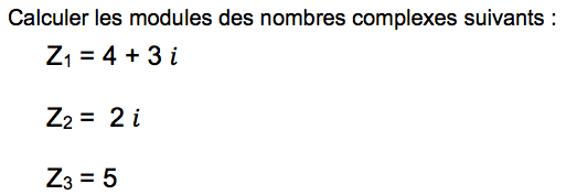 exercices nombres complexes