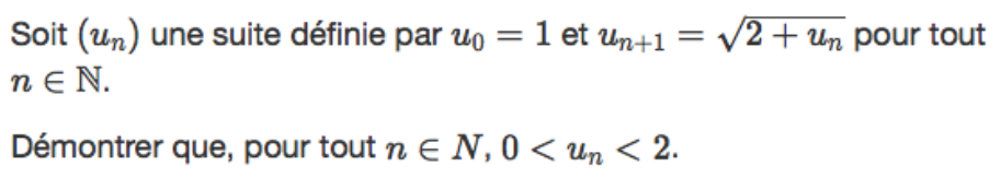 exercice maths récurrence avec correction vidéo