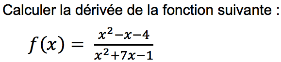 exercice dérivée avec correction vidéo